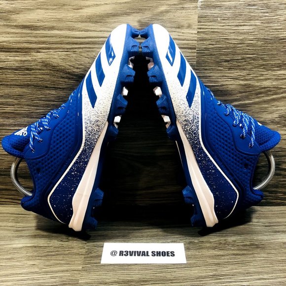 NWOB Adidas Men's Icon V Bounce Royal/White Baseball Cleats- Sz 10.5 - Picture 2 of 10